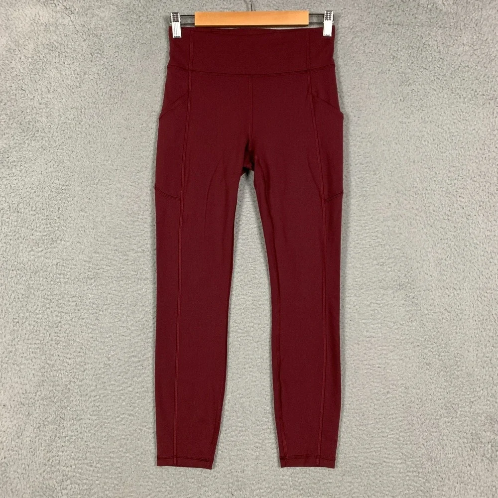 Lululemon‎ Invigorate Tights Women's 6 Cassis Everlux High-Rise Pockets Athletic